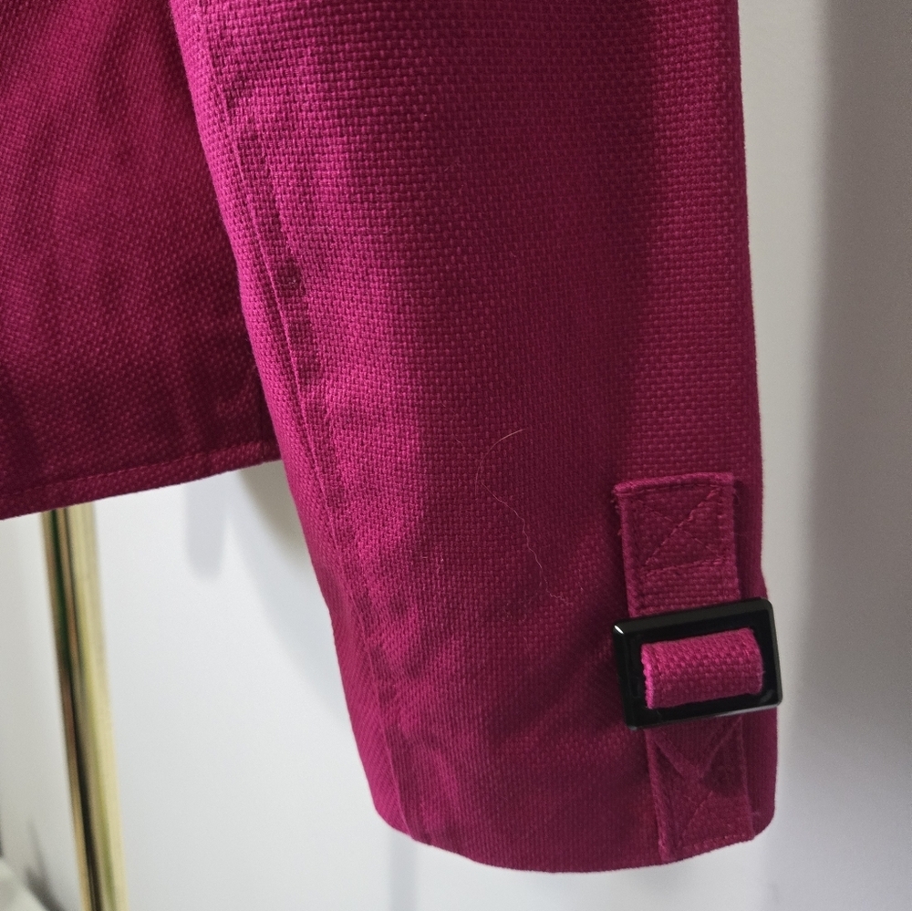 SOIA & KYO Pink Asymmetrical Zip Jacket With Neck Strap. Size XS - Picture 6 of 16